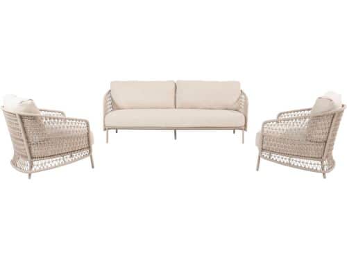 4 Seasons Puccini stoel-bank loungeset - 3-delig