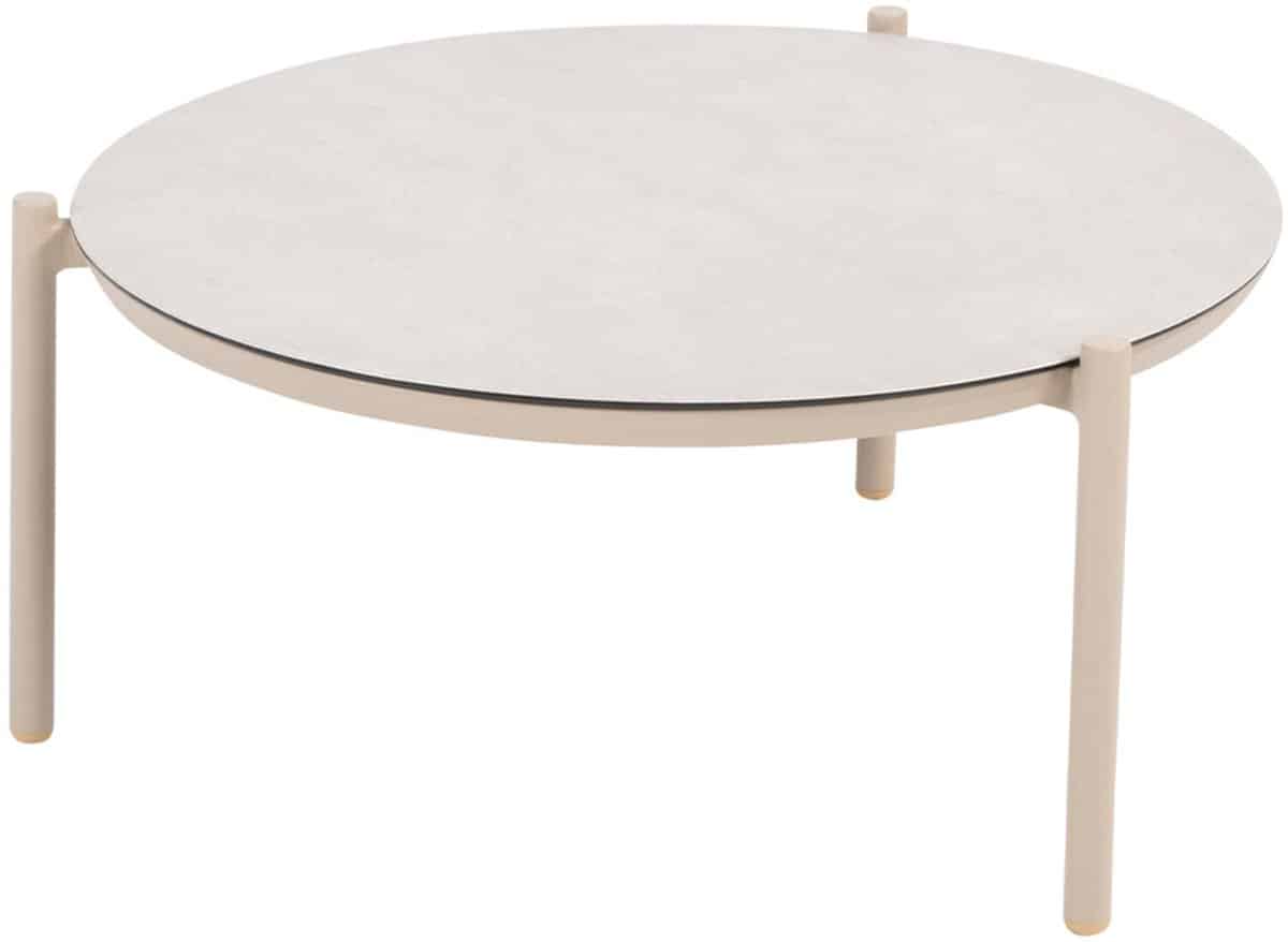 4 seasons vic loungetafel Ø73xh35 cm latte ceramic print