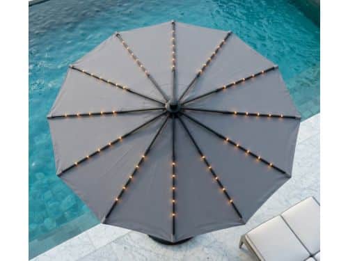 4,5 x 2,7 m XL Zweefparasol met Solar LED Verlichting