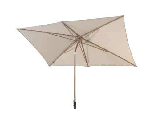4SO Azzurro parasol 200 x 300 cm sand doek en frame houtlook