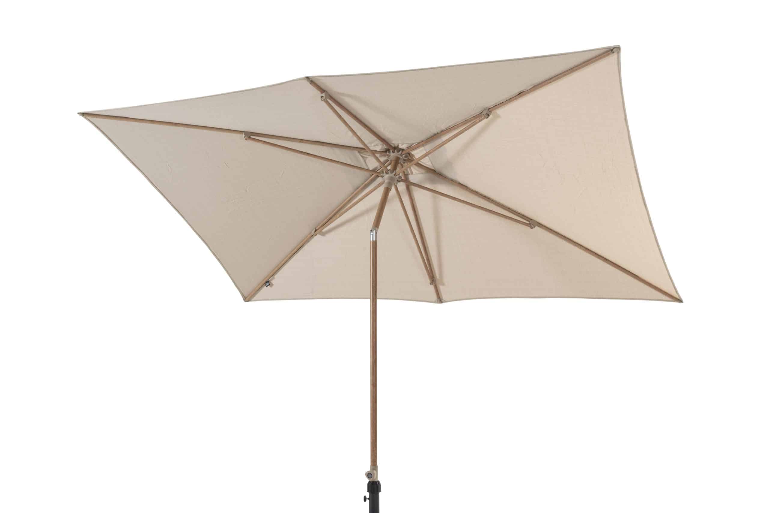 4so azzurro parasol 200 x 300 cm sand doek en frame houtlook