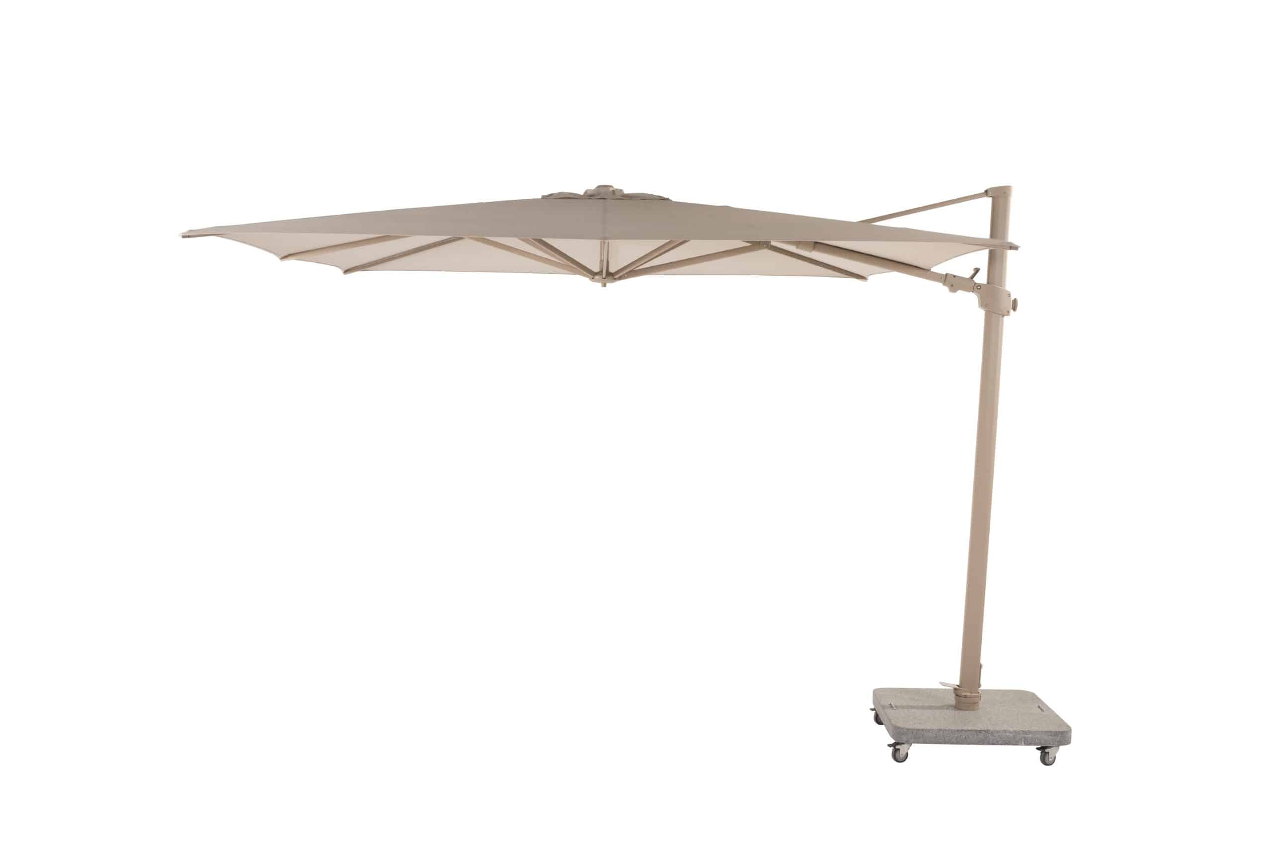 4so siesta premium 300 x 300cm zweefparasol sand doek en latte frame