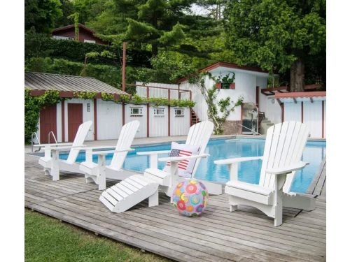 Adirondack Tuinstoel - 93x81x96,5 cm - Luxe Kunststof Relaxstoel met