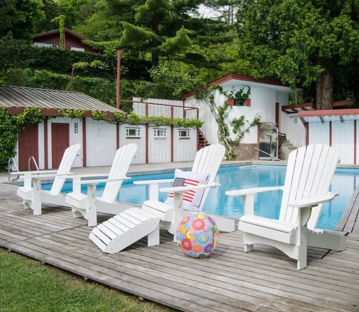 adirondack tuinstoel 93x81x96,5 cm luxe kunststof relaxstoel met