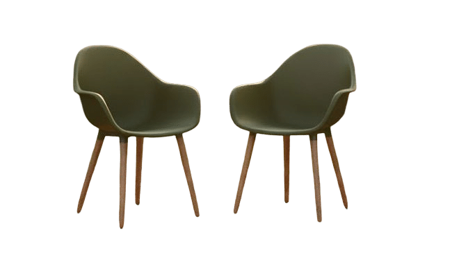 annestad dining chair green/teak look eurofar eurofar