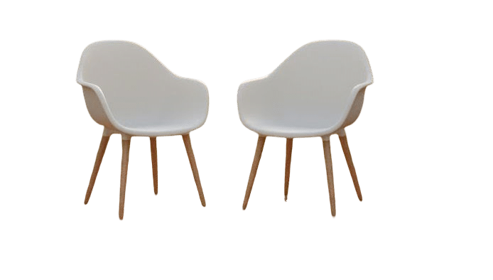 annestad dining chair white/teak look eurofar eurofar