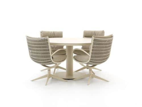 Apple Bee Camp Bay/Melville ø 140cm dining tuinset 5-delig draaibaar - Laagste prijsgarantie!