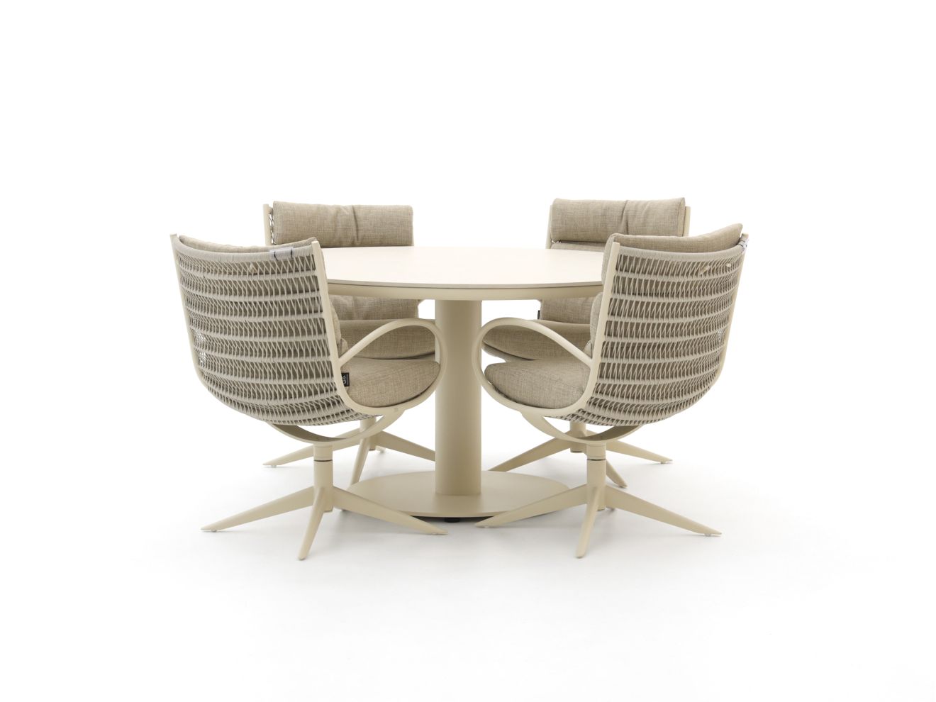 apple bee camp bay/melville ø 140cm dining tuinset 5 delig draaibaar laagste prijsgarantie!