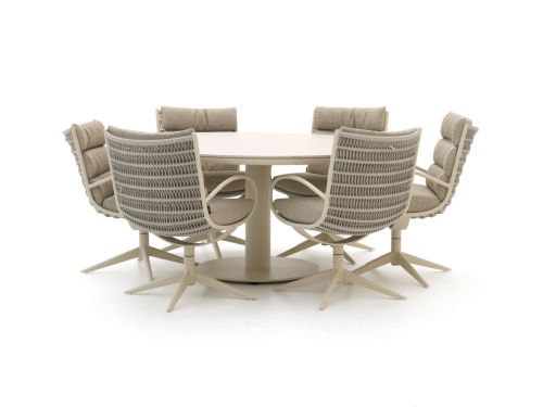 Apple Bee Camp Bay/Melville ø 160cm dining tuinset 7-delig draaibaar - Laagste prijsgarantie!