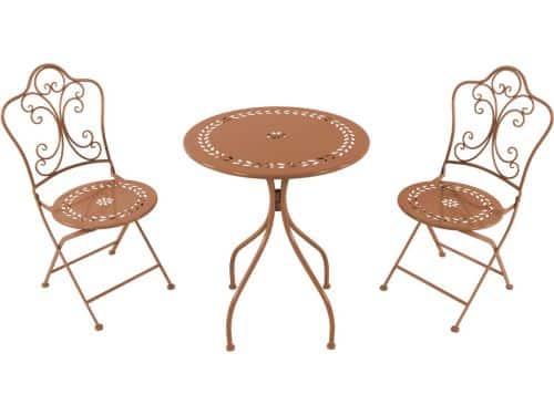 AXI Marilou 3-delige metalen Bistroset Romantisch Terracotta - Ge
