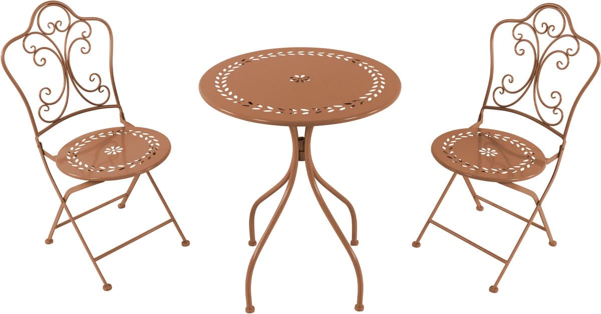axi marilou 3 delige metalen bistroset romantisch terracotta ge