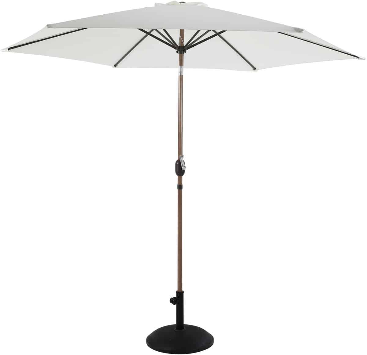 axi noor stokparasol Ø 300cm eikenlook/beige gepoedercoat frame