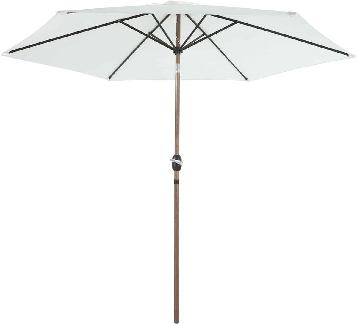 axi noor stokparasol Ø 300cm eikenlook/beige gepoedercoat frame