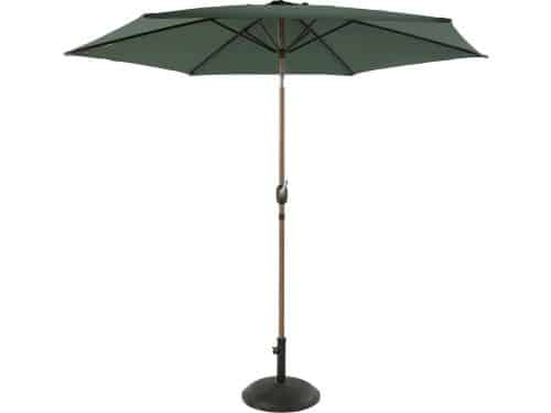 AXI Noor Stokparasol Ø 300cm Eikenlook/groen - Gepoedercoat frame
