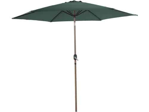 AXI Noor Stokparasol Ø 300cm Eikenlook/groen - Gepoedercoat frame