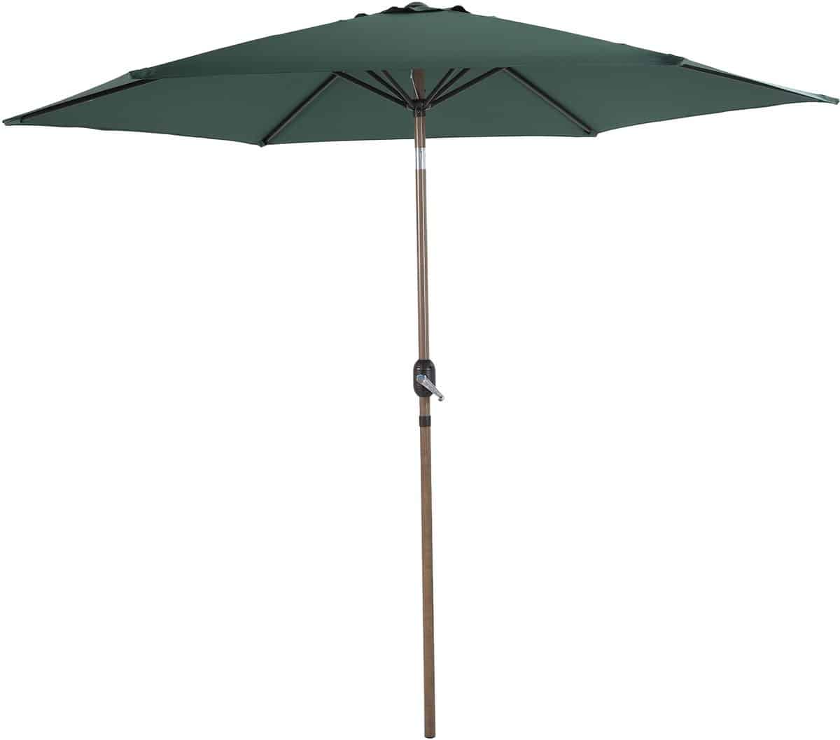 axi noor stokparasol Ø 300cm eikenlook/groen gepoedercoat frame