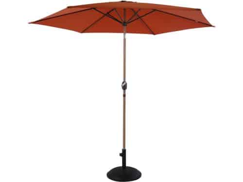 AXI Noor Stokparasol Ø 300cm Eikenlook/terracotta - Gepoedercoat frame