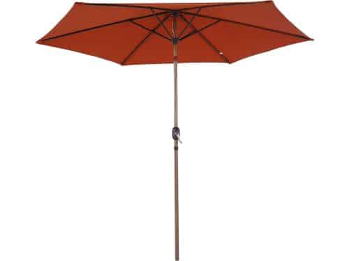 AXI Noor Stokparasol Ø 300cm Eikenlook/terracotta - Gepoedercoat frame