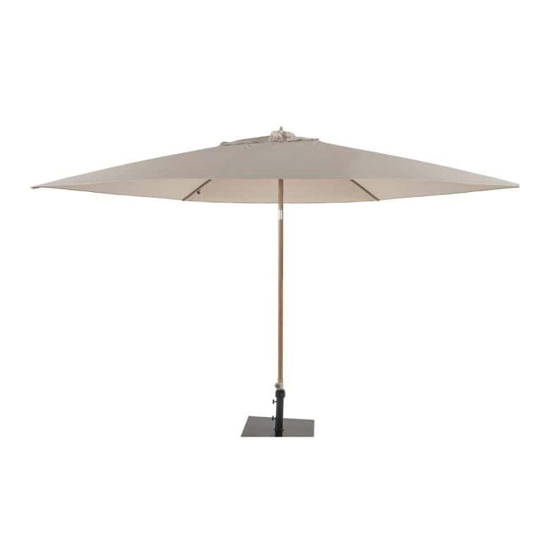 azzurro 300 cm dia. zand met houtlook frame parasol 4so 4so 4so