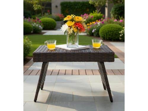 Balkon & Tuin Klaptafel - Inklapbare Polyrotan Tafel voor Balkon