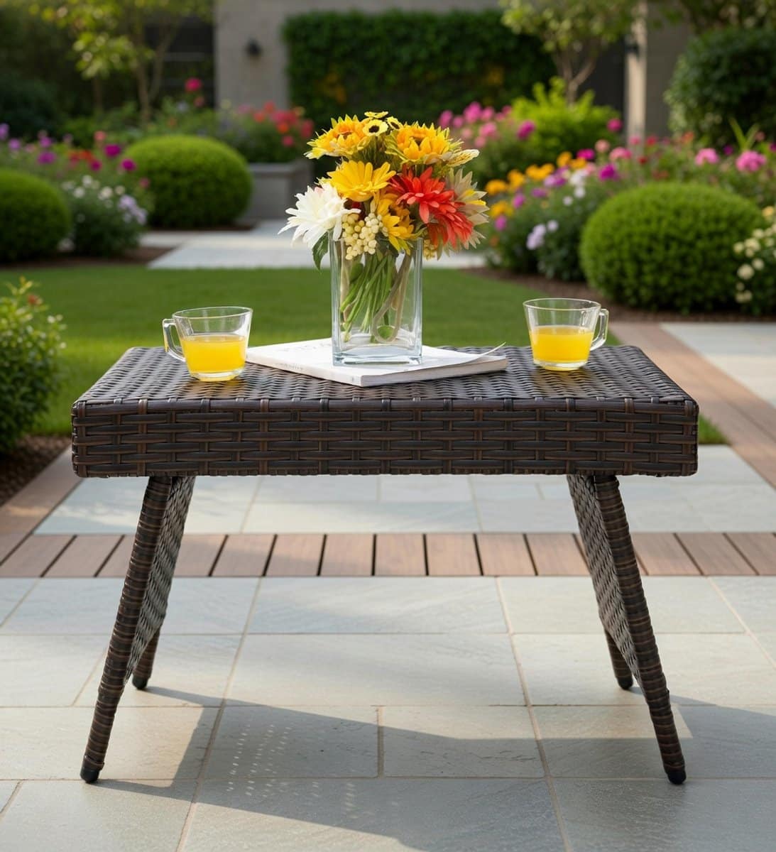 balkon & tuin klaptafel inklapbare polyrotan tafel voor balkon