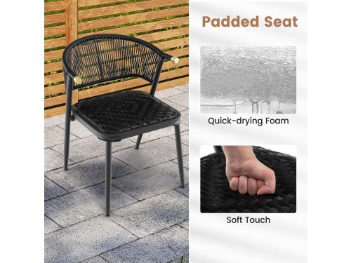 Balkon tuinmeubelset voor 2 personen - 2 stoelen 57x58x76 cm