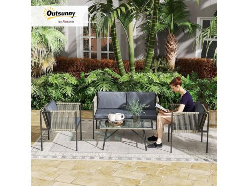 Balkonmeubelset 4-delig 116 x 65 x 68 cm