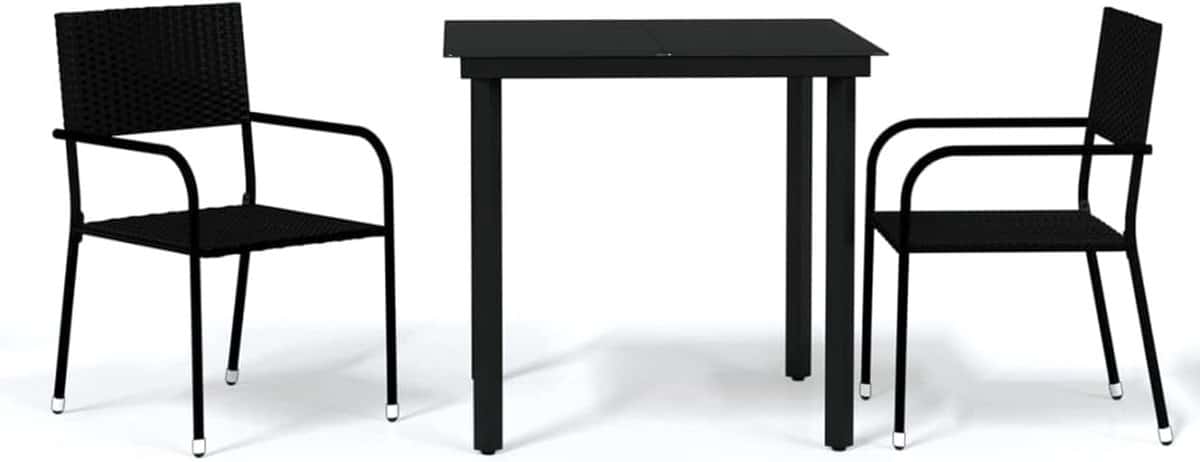 balkonset 3 delig tuinmeubelen set buiten dineren