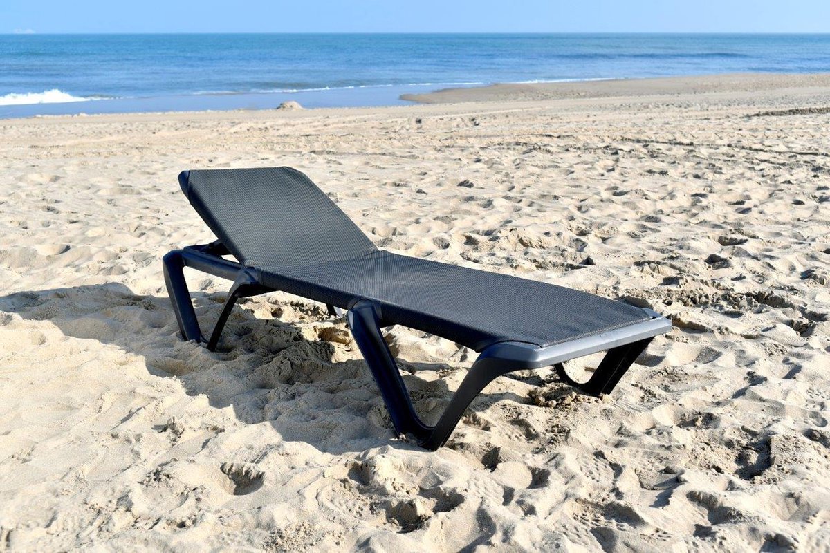 balliu evapro strandbed 2 stuks ligbed antraciet frame