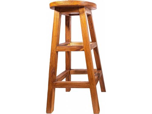 Barkruk Massief Hout - Stoel Bar - Wonen Keuken