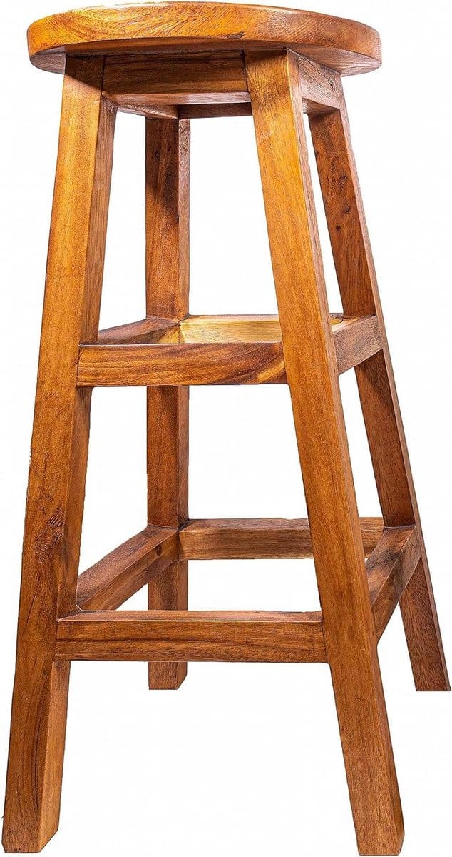 barkruk massief hout stoel bar wonen keuken