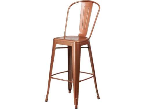 Barkruk met rugleuning - Bistro kruk Hoge stoel - Buiten