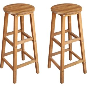 Barkrukken Set - Barstoelen Hout - Keuken Bar - Massief