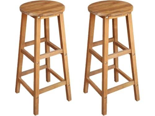 Barkrukken Set - Barstoelen Hout - Keuken Bar - Massief