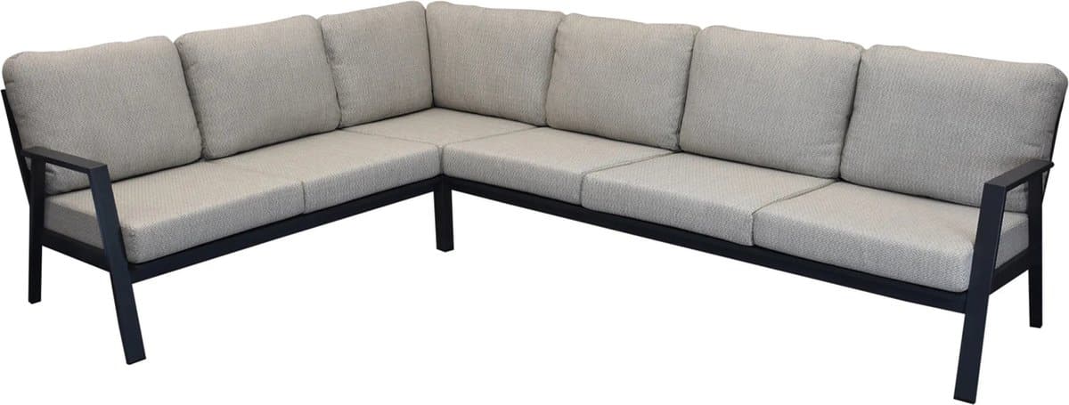 barolo hoek loungeset 3 delig aluminium antraciet