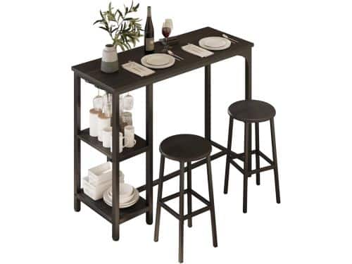 Barset 3-delig - Keukentafel met krukken - Kleine ruimtes