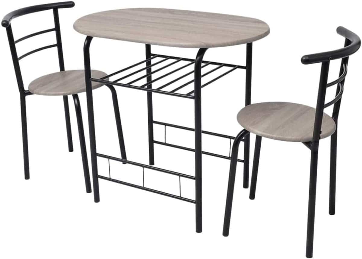 barset 3 delig ontbijttafel krukken kleine ruimtes ruimtebesparend