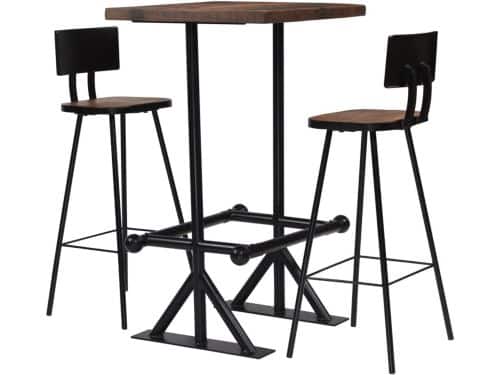 Barset Hout - Bartafel Krukken - Wonen Keuken - Gerecycled