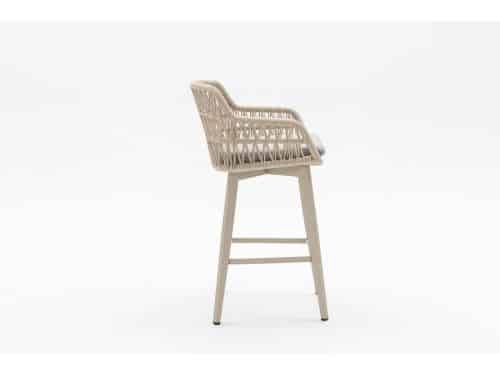 Barstoel Bali Warm Wit Barkruk Tuin - 8571W