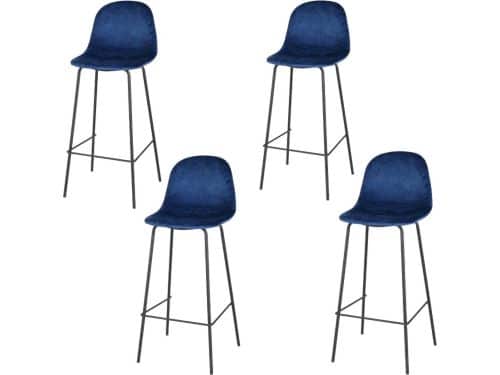 Barstoel - Blauw - 104 x 44 x 42 cm