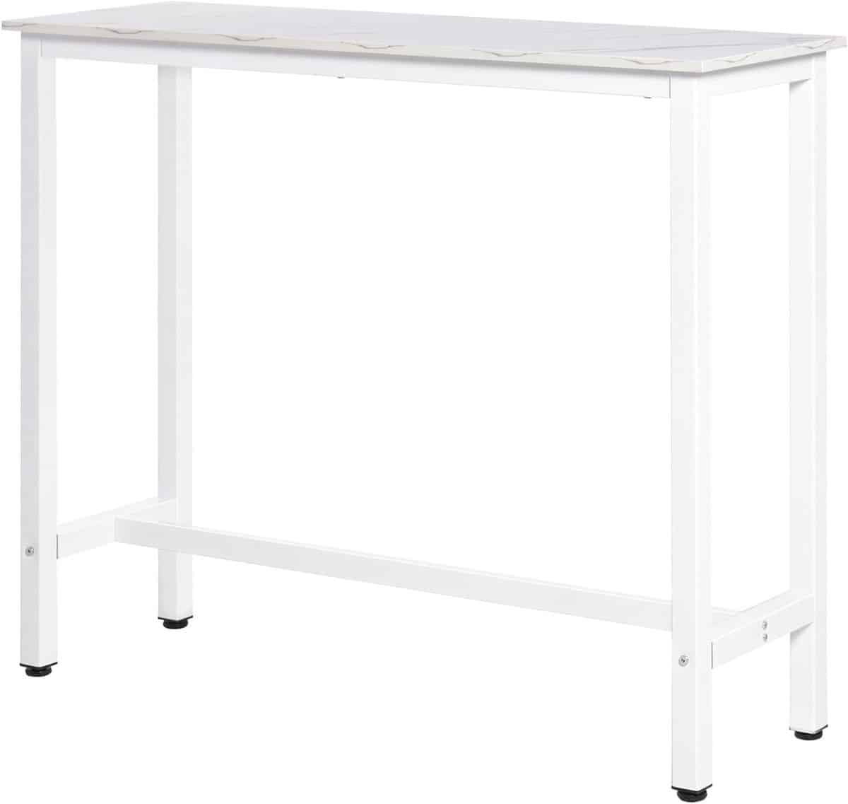 bartafel keuken hoge tafel werkplek inrichten marmerlook