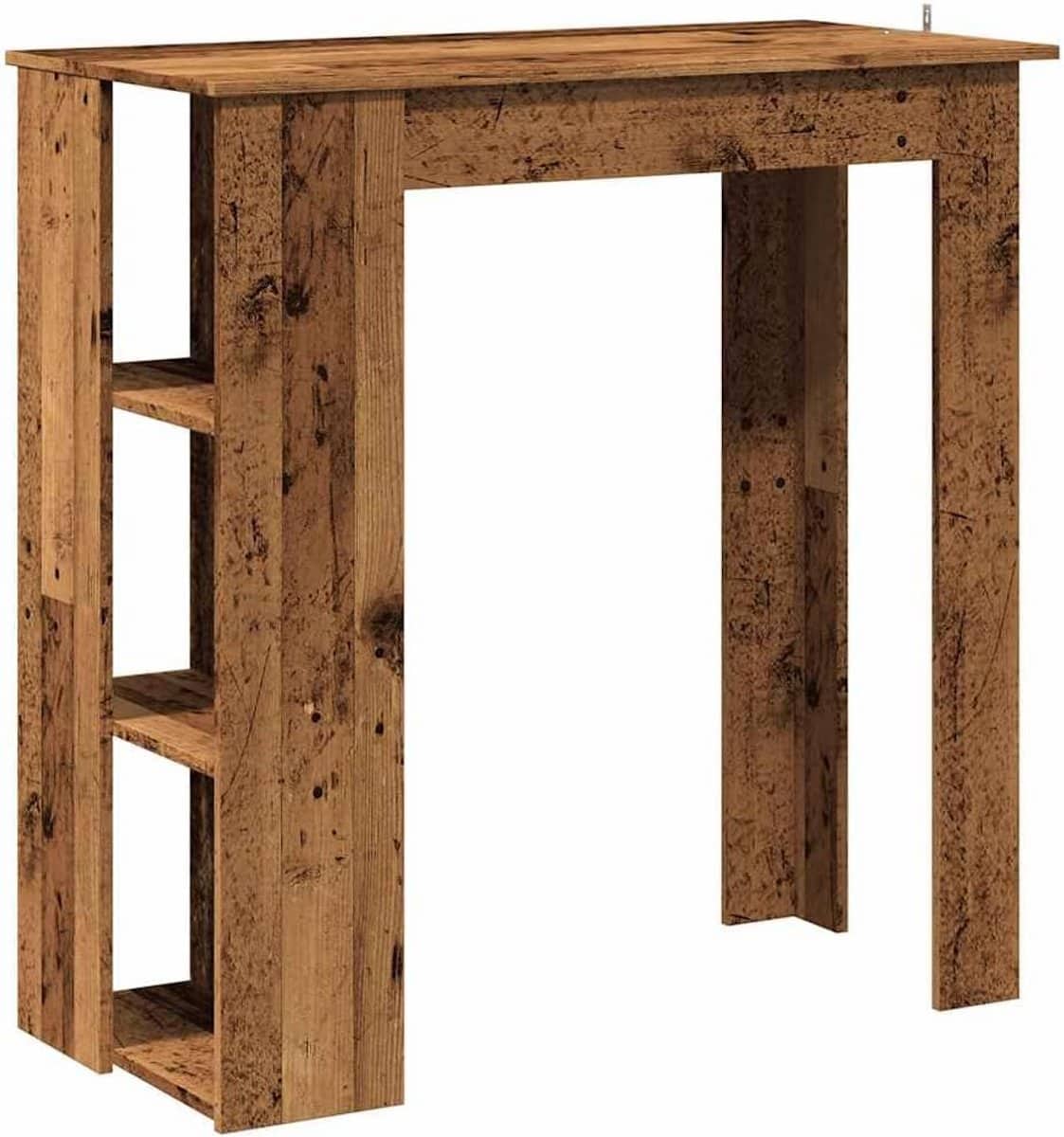 bartafel met opbergvak houten pubtafel voor keuken of bar