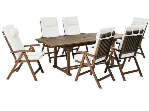 BELIANI AMANTEA PREMIUM - Tuinset voor 6 - Gebroken wit