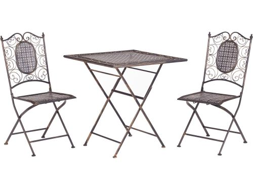 BELIANI BORMIO - Bistroset voor 2 - Zwart - IJzer