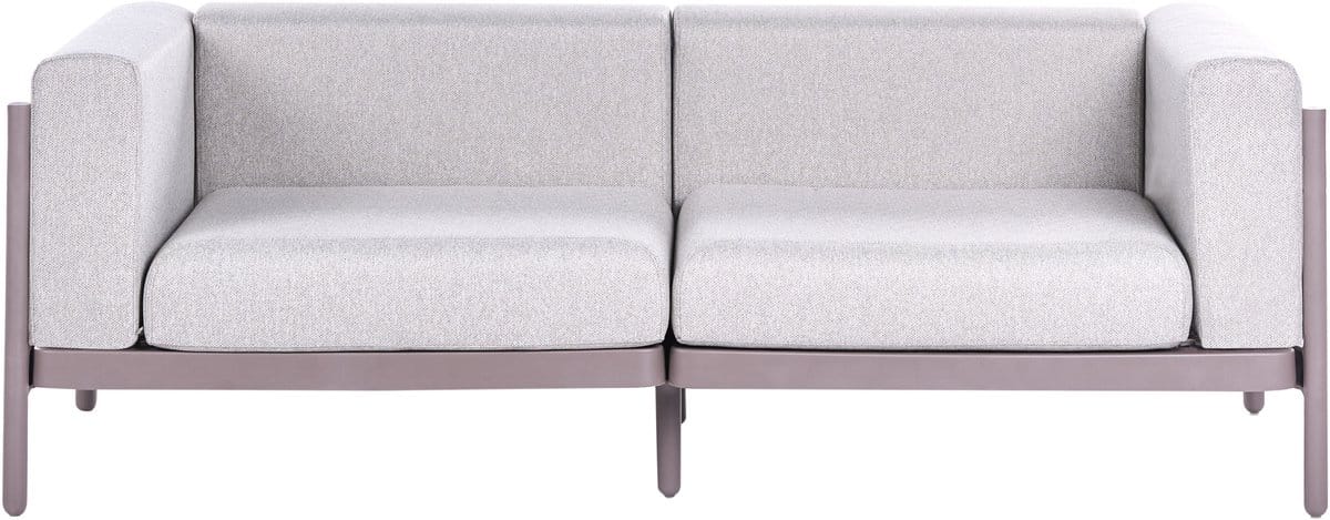 beliani ferretti tuinbank 2 zits taupe synthetisch