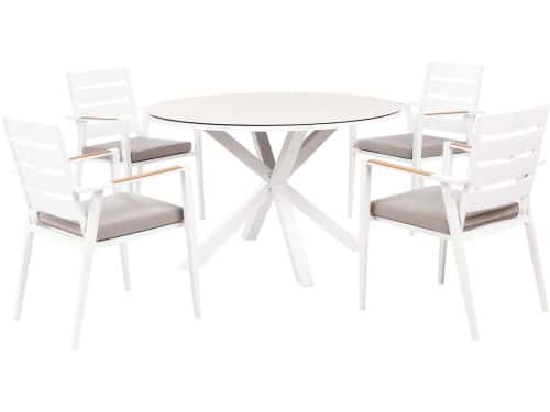 BELIANI MALETTO/TAVIANO - Tuinset voor 4 - Taupe - Aluminium