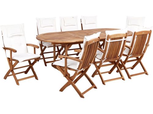 BELIANI MAUI II - Tuinset voor 8 - Gebroken wit