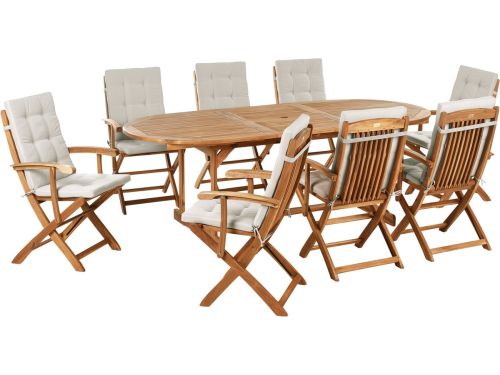 BELIANI MAUI PREMIUM - Tuinset voor 8 - Taupe