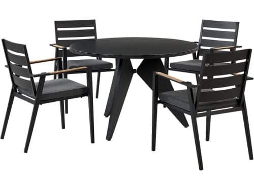 BELIANI OLMETTO / TAVIANO - Tuinset voor 4 - Zwart