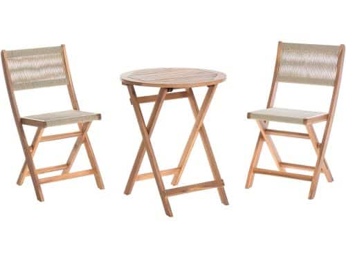 BELIANI PROSSEDI - Bistroset - Beige - Acaciahout